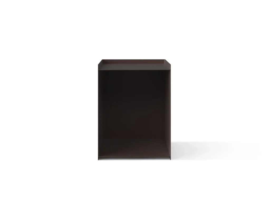 Natbord Micadoni Luca - espressobrun metal sengebord H51,5ÃB39,5ÃD39,5 cm